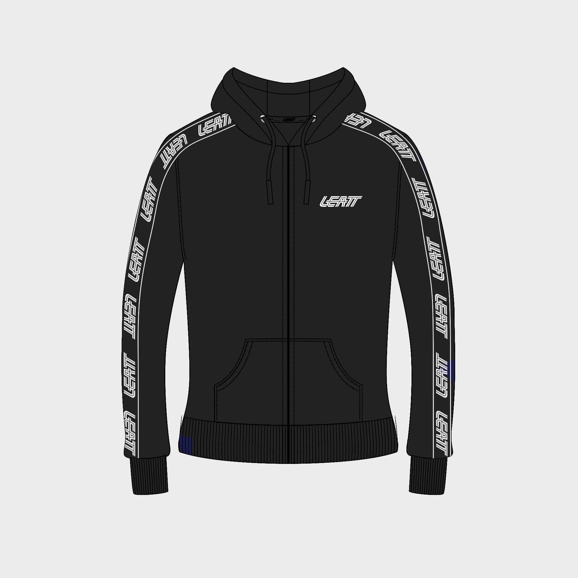 38954 Leatt 2026 Lifestyle HoodieTechWomens HeatherBlack Front 5026081870.jpg