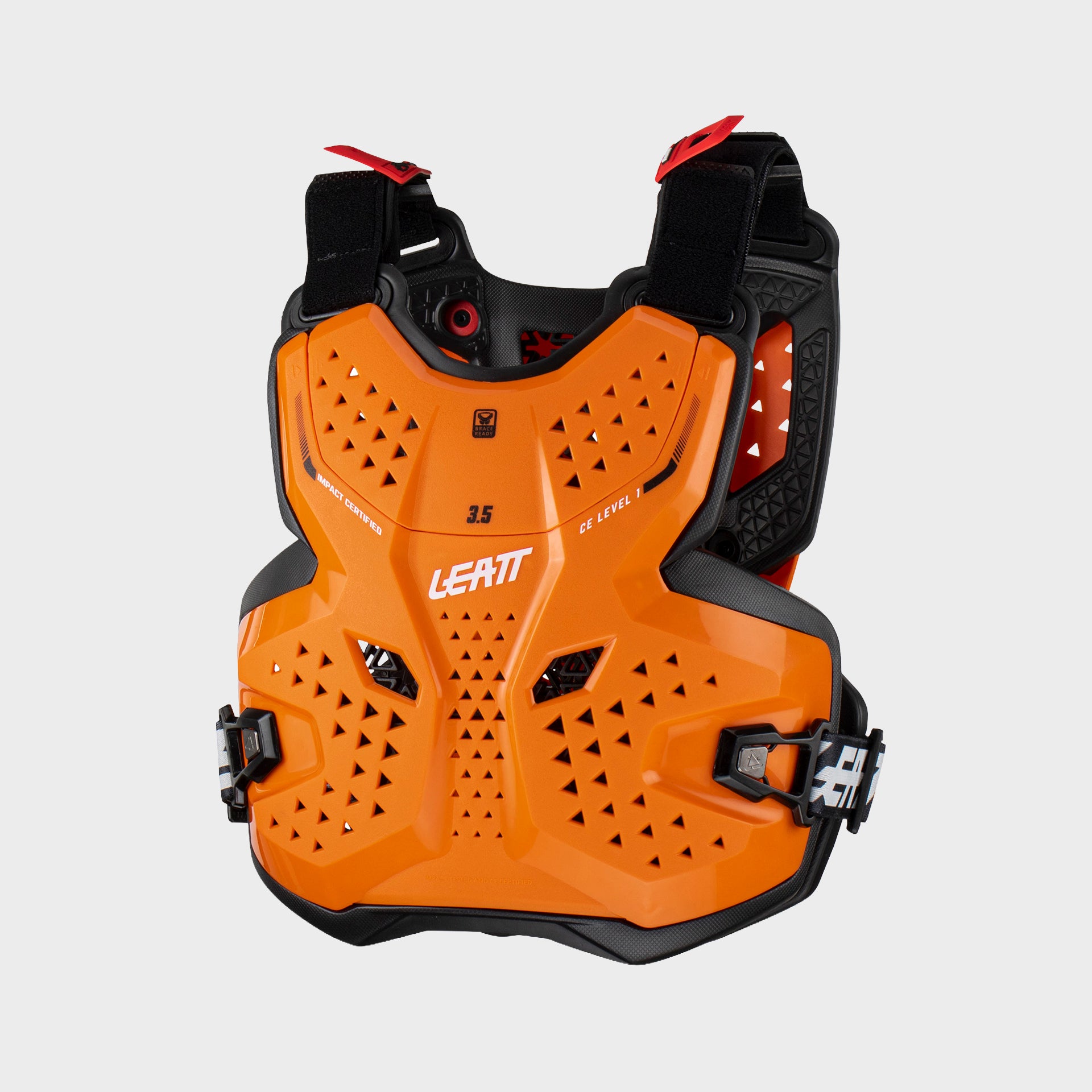 41929 Leatt Chest Protector 3.5 Jr Orange Front Left 5023051001.jpg
