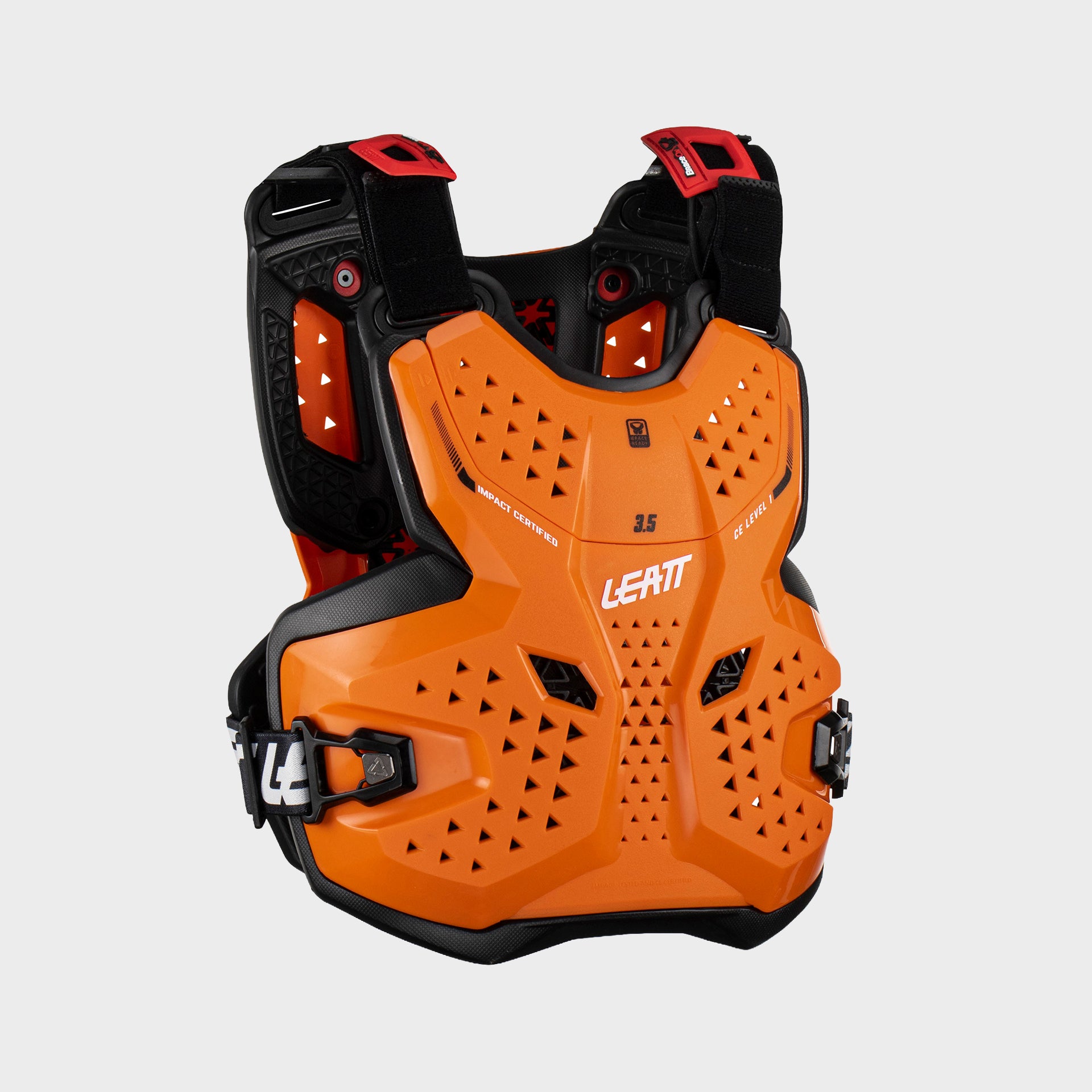 41929 Leatt Chest Protector 3.5 Jr Orange Front Right 5023051001.jpg