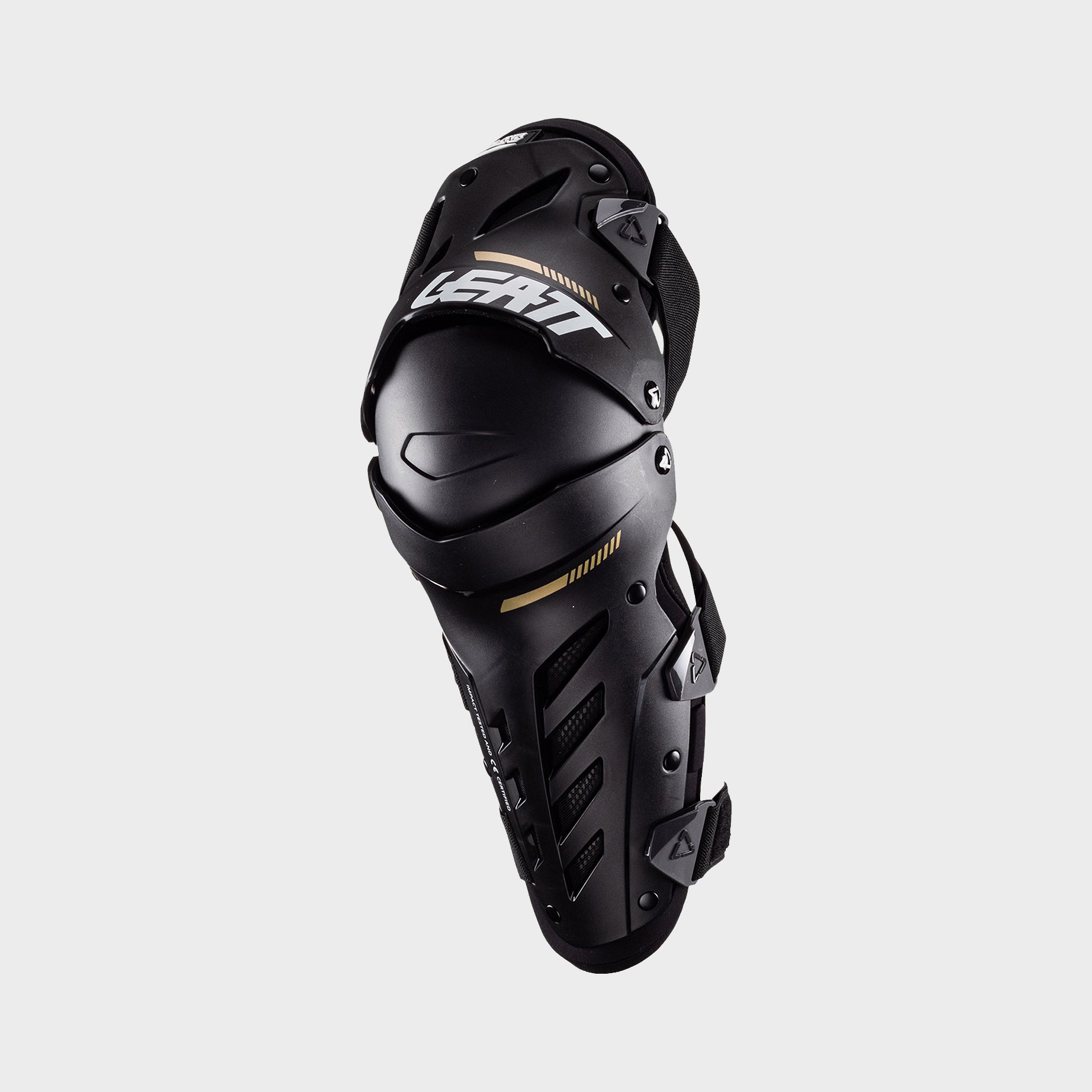 42006 Leatt Knee Shin Guard Dual Axis Junior Black Front Left 5023051050.jpg