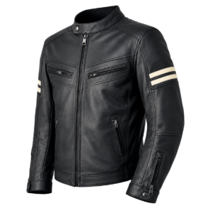 Nexo Street Leather Jacket Black Beige3.png