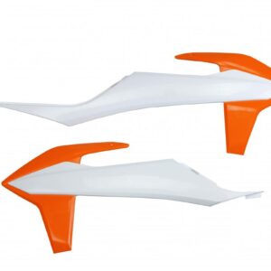UFO KTM SX 19-22 Radiator Covers White-Orange OEM 19