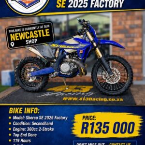 2025 Sherco SE 300 Factory pre-owned at 413 Racing Newcastle